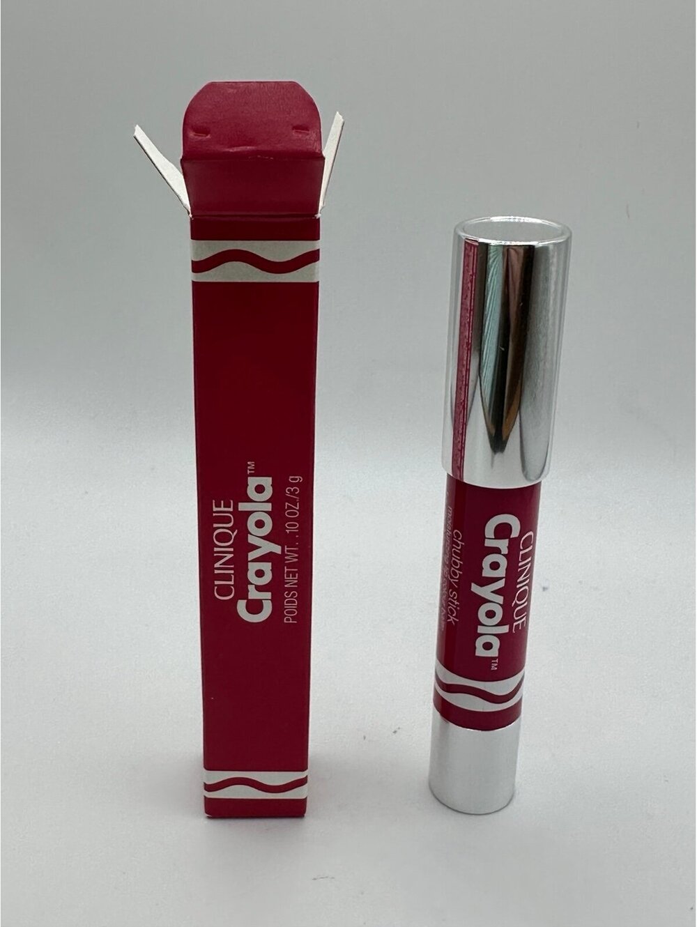 Clinique x Crayola Collab Chunky Stick Lip Crayon in Razzmatazz NEW IN BOX